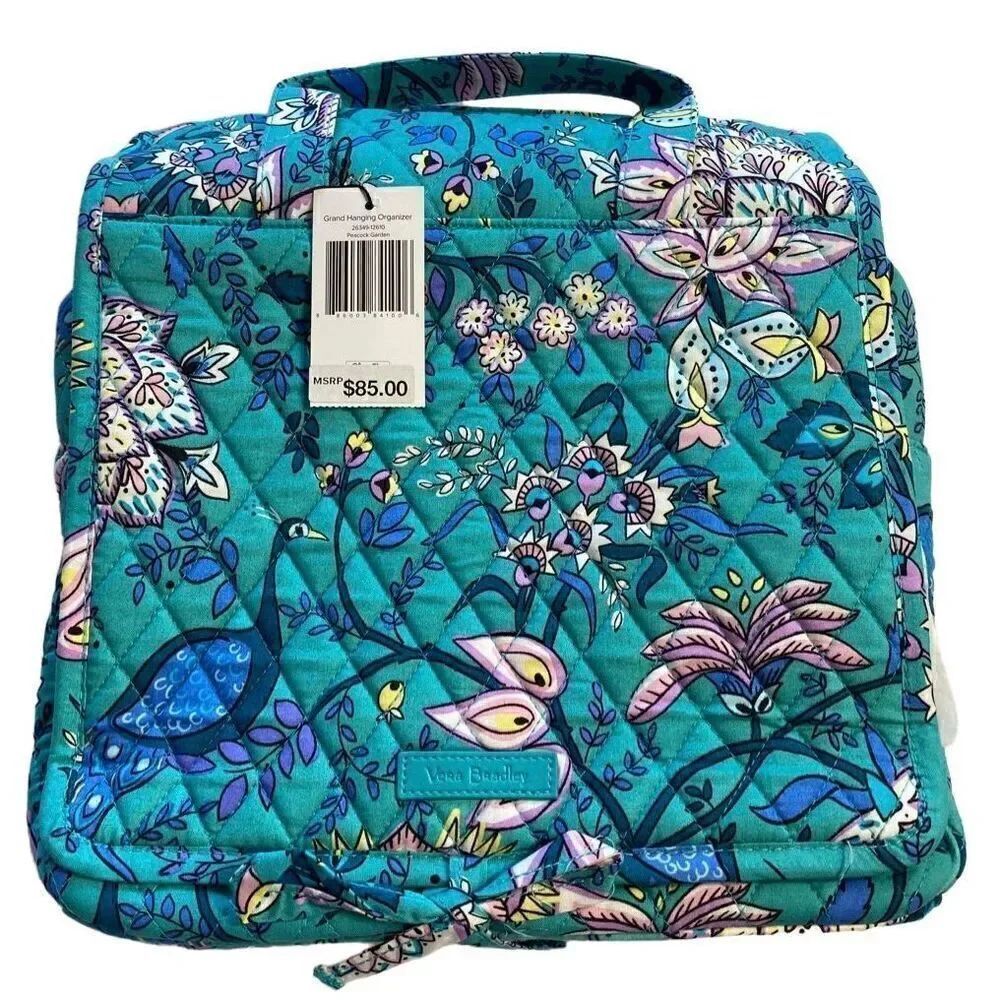 VERA BRADLEY GRAND HANGING ORGAINIZER - PEACOCK GARDEN